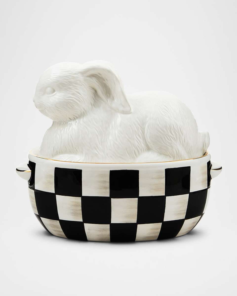 White Rabbit Ceramic Lidded Dish